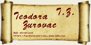 Teodora Zurovac vizit kartica